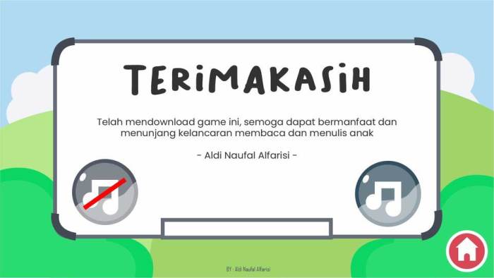 Game Membaca dan Menulis huruf Alphabet by aldinaufal10